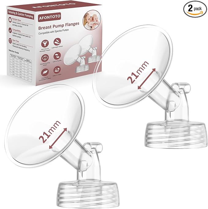 21mm Flanges Compatible with Spectra S2 S1 9 Plus Synergy Gold Breastpump by afontoto