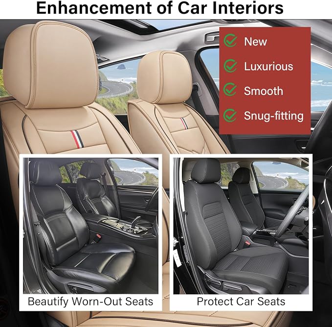 Leather Car Seat Covers Fit for LR Range Rover 2022-2025, 5 Seater Waterproof - Image 6