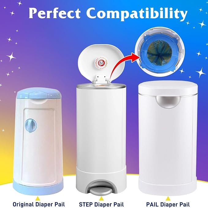 Diaper Pail Refill Bags 40 Pack, Compatible - Image 2