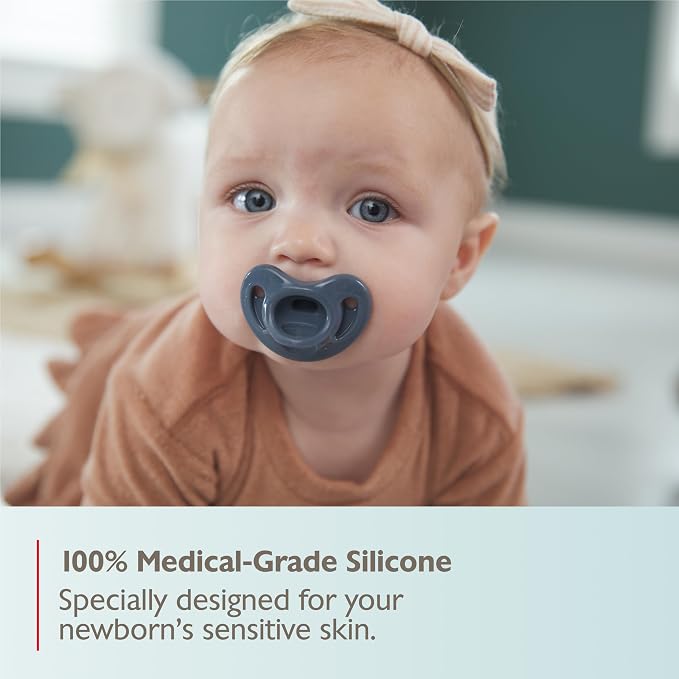 NUK 100% Silicone Comfy Orthodontic Pacifiers, 0-6 Months, Timeless Collection - Image 10