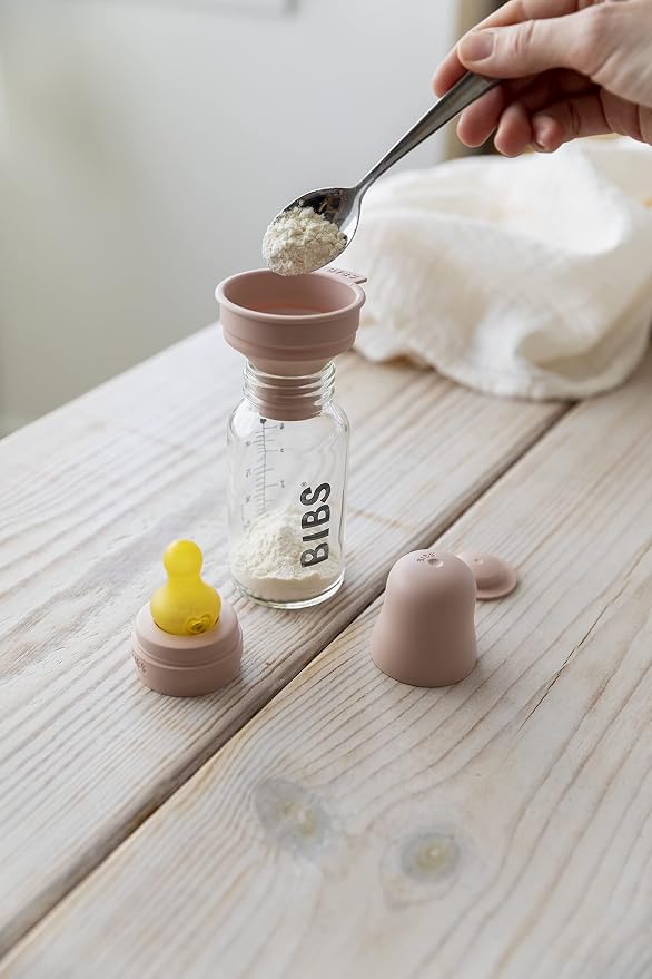 BIBS Baby Glass Bottle. Anti-Colic. Round Natural Rubber Latex Nipple. Supports - Image 4