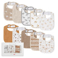 Muslin Baby Drool Bibs for Unisex Boys Girls, 10 Pack Soft Cotton Baby Bib for by LYRICHOMBABY