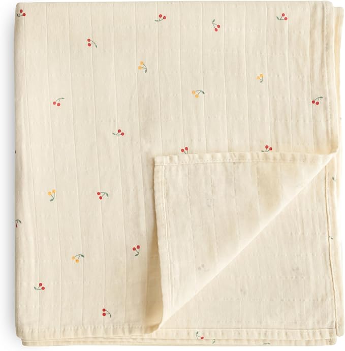 mushie Muslin Baby Swaddle Blanket | 100% Organic Cotton by mushie