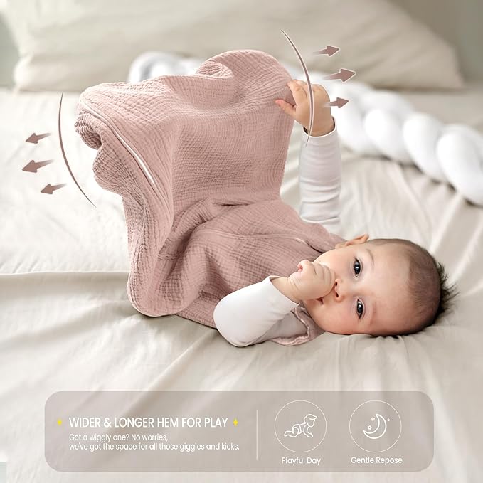 lulumoon Sleep Sack Muslin for Baby: Cotton Wearable Blanket for 9-15 Months - Image 3
