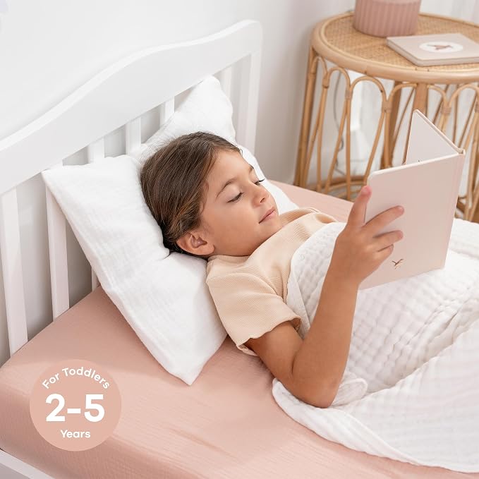 Comfy Cubs Toddler Pillow with Muslin Pillowcase, 13 x 18 in - Image 4