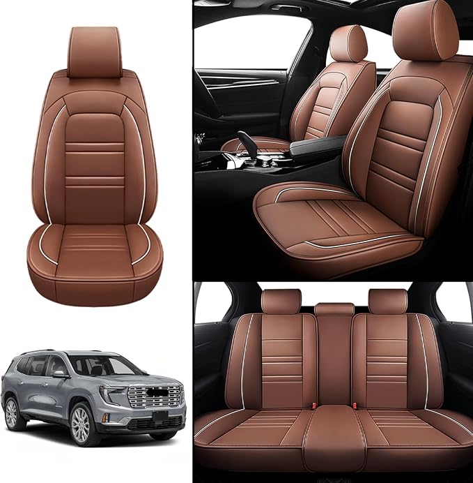Car Seat Covers for gmc Acadia 2016-2025 | 5-Seats Leather Seat Covers - Image 2