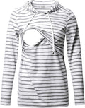 GINKANA Women's Nursing Hoodie Sweatshirt Long Sleeves Breastfeeding Maternity by GINKANA