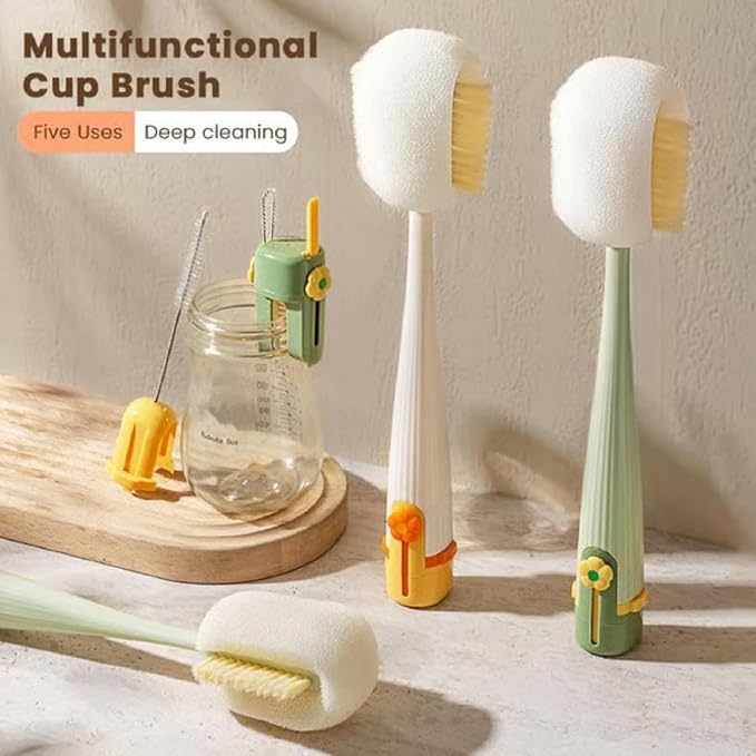 5 in 1 Bottle Cleaning Brush Set, 5‑in‑1 Multifunctional Bottle Cleaning Brush - Image 2