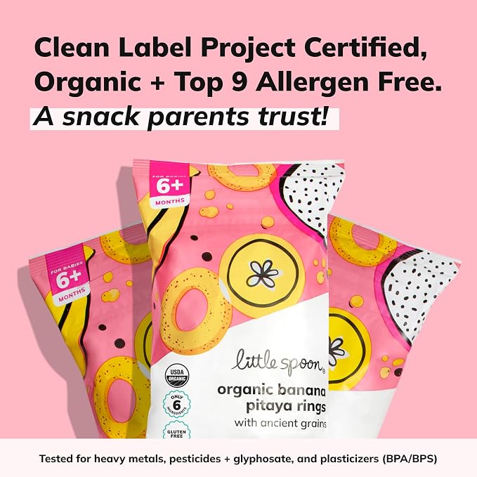 Little Spoon Banana Pitaya Meltable Baby Puffs, Organic Corn Quinoa Sorghum - Image 3