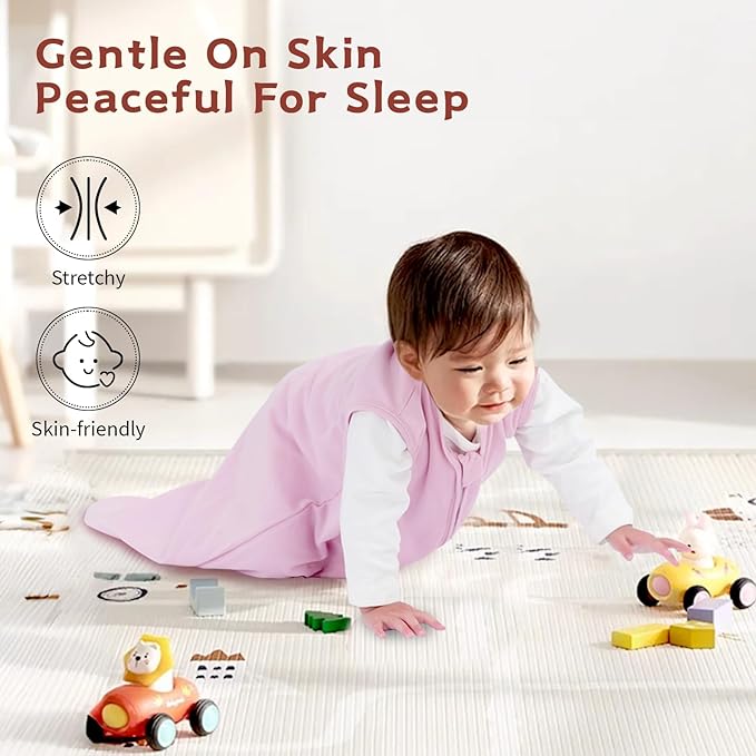 3 Pack Baby Sleep Sack 18-24 Months 100% Cotton TOG 0.5 Baby Sleeping Bag 2-Way - Image 5