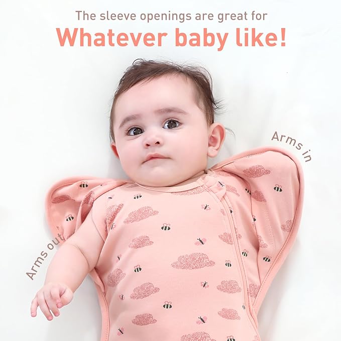 Premium Soft Cotton Swaddle Blanket Sleep Sack Arms Up 2 Packs 6-12 Months - Image 3