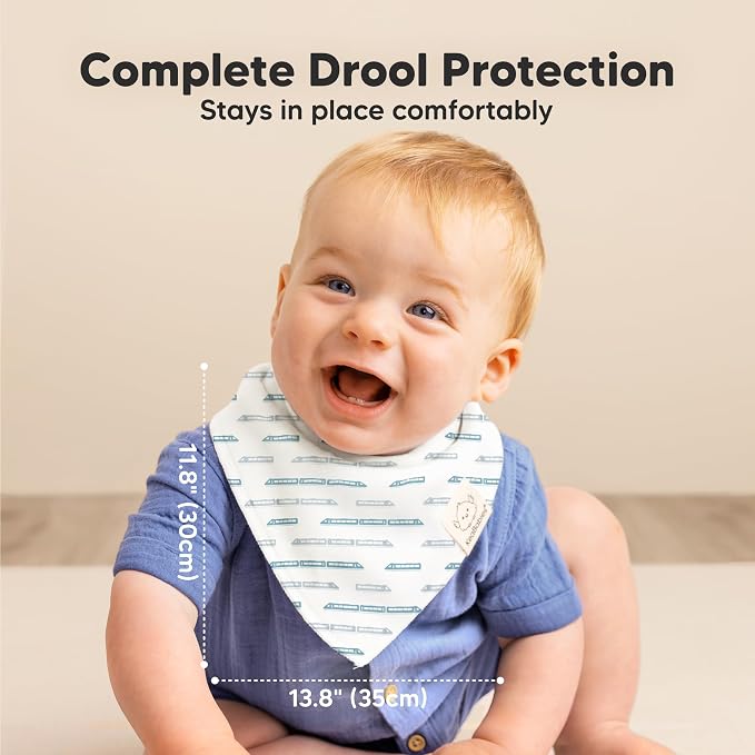 8-Pack Organic Baby Bandana Bibs - Image 5
