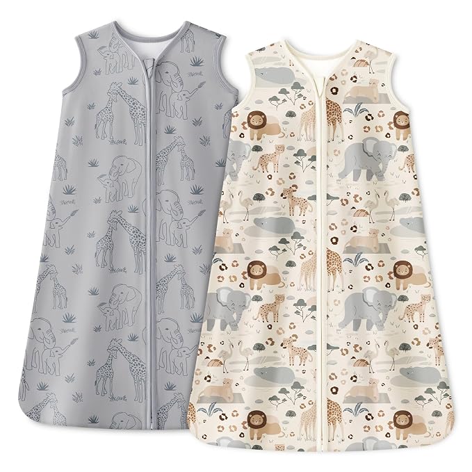 Baby Sleep Sack 12-18 Months 1.0 Tog Baby Wearable Blanket 100% Cotton Sleeping by Unnivoll