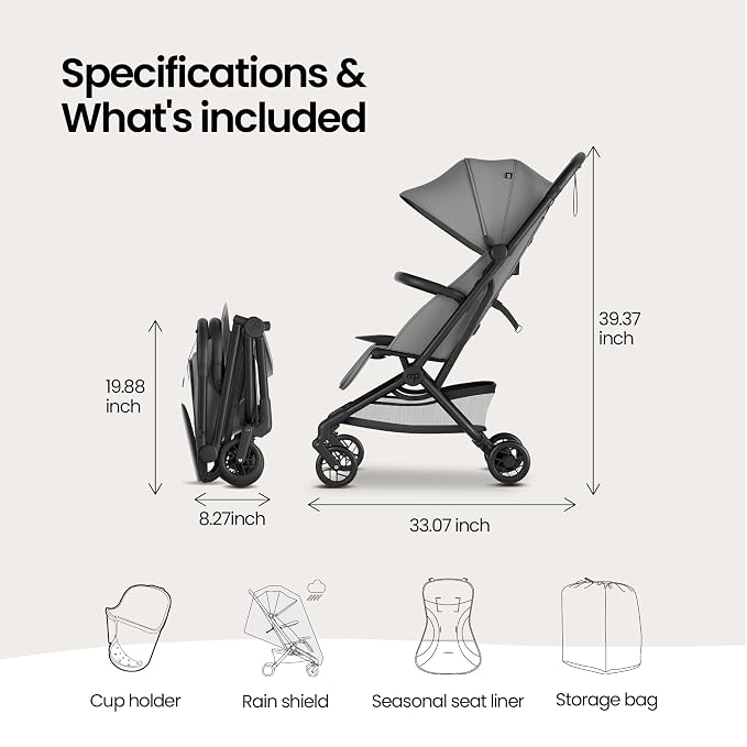 Mompush Velo Lightweight Travel Stroller, Compact & Airplane-Friendly - Image 9