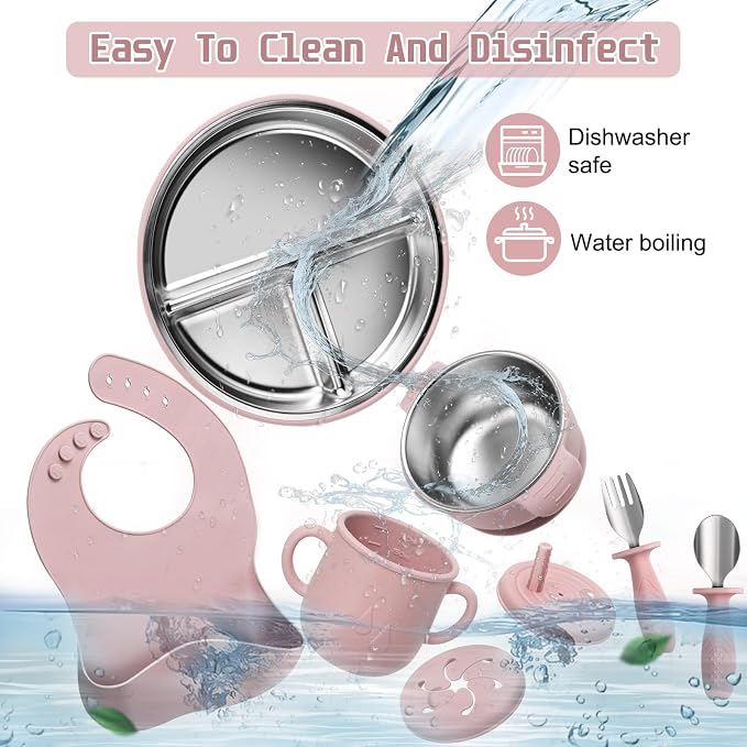Stainless Steel Kids Plates and Bowls Set - Image 6
