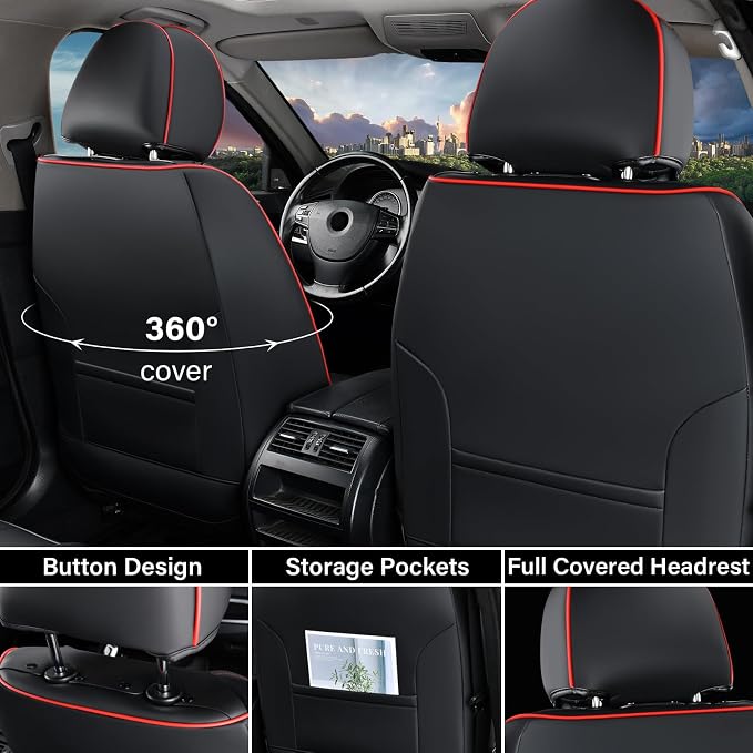 Coverado Front Car Seat Covers, Car Seat Protector Front Seats Only Auto Car - Image 2