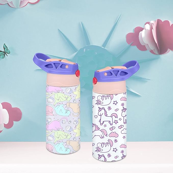 Kids Sublimation Tumbler, 12oz Sublimation Water Bottle Blanks, Straight - Image 2