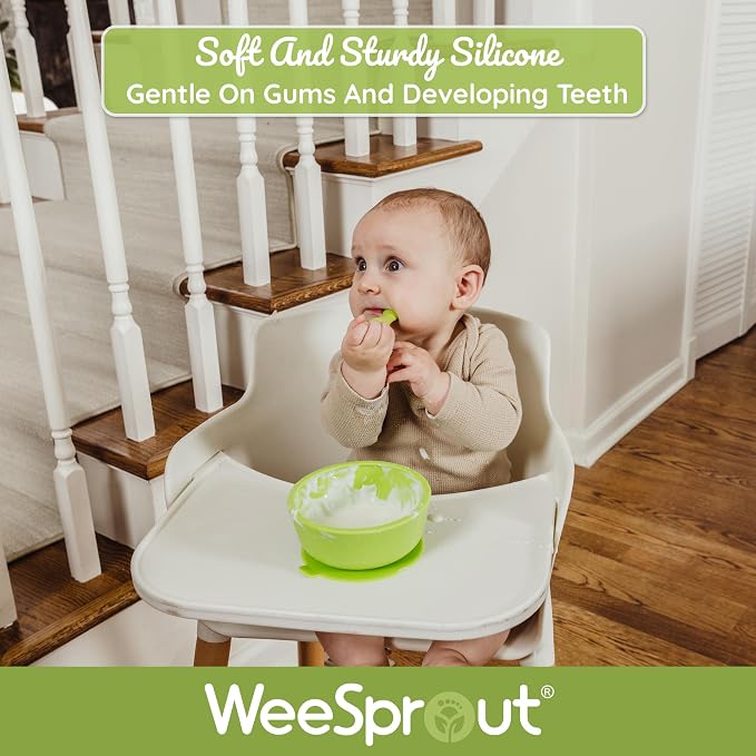 WeeSprout Baby Spoons for Self Feeding 6 Months +, Soft & Durable Silicone - Image 4