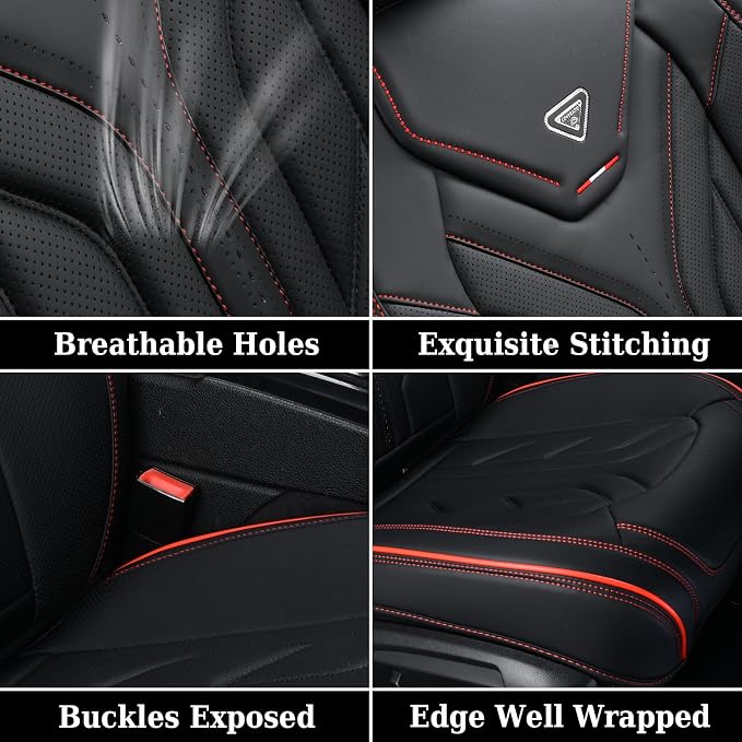 Coverado Seat Covers, Car Seat Covers Full Set, Leather Seat Covers - Image 9