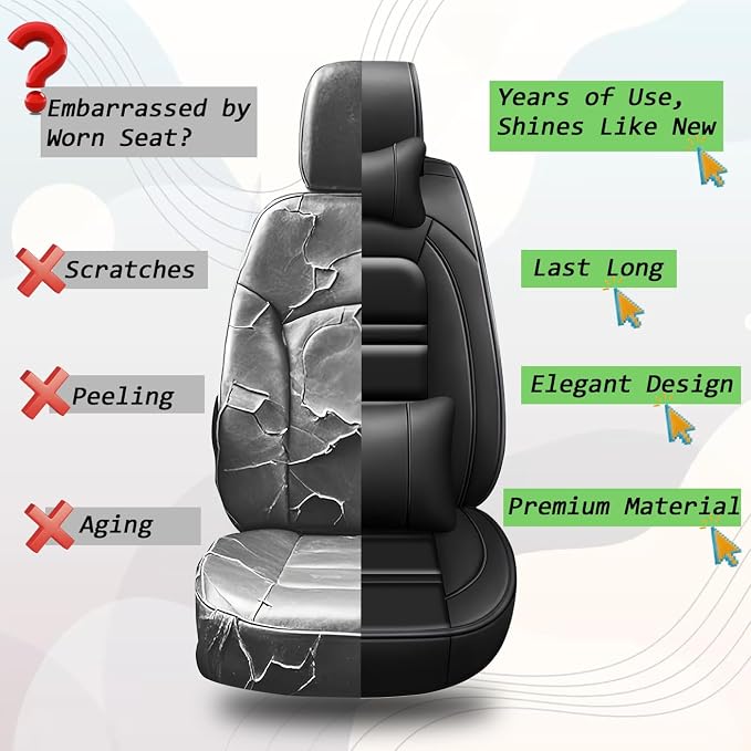 Car Seat Covers for Chrysler Car 300 2005-2023 | 5-Seats Seat Covers, - Image 8