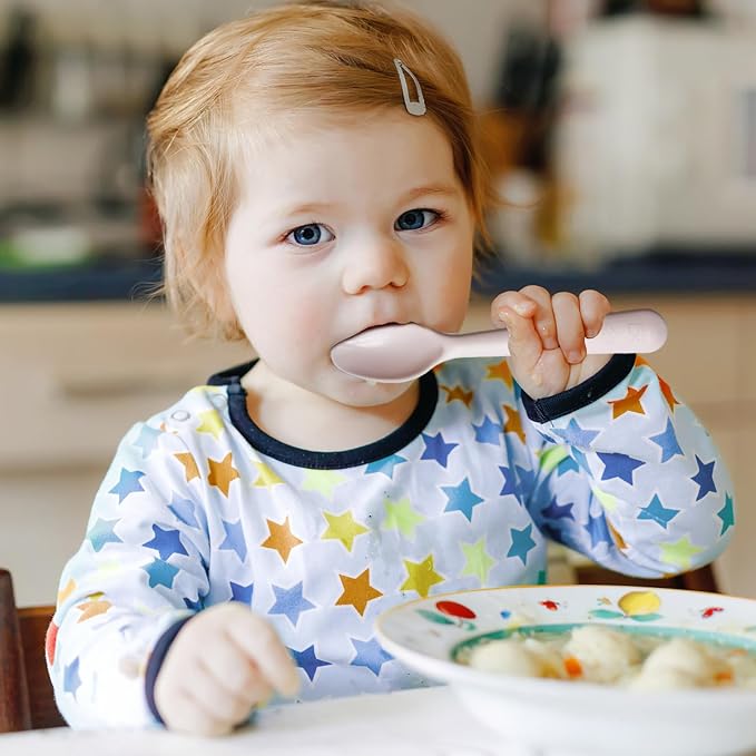 Kids Spoons and Forks Toddler Utensils Plastics Reusable Silverware Baby - Image 7