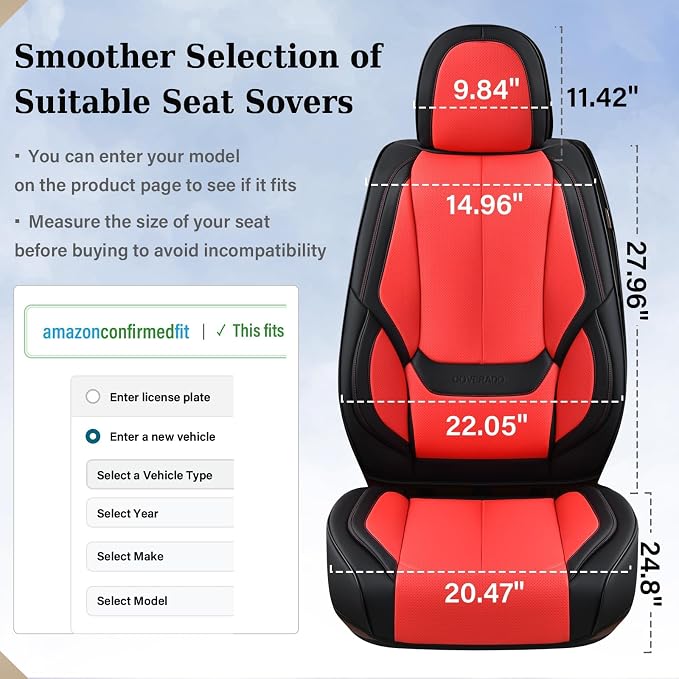 Coverado Seat Covers, Car Seat Covers Front Seats, Car Seat Cover, Car Seat - Image 4
