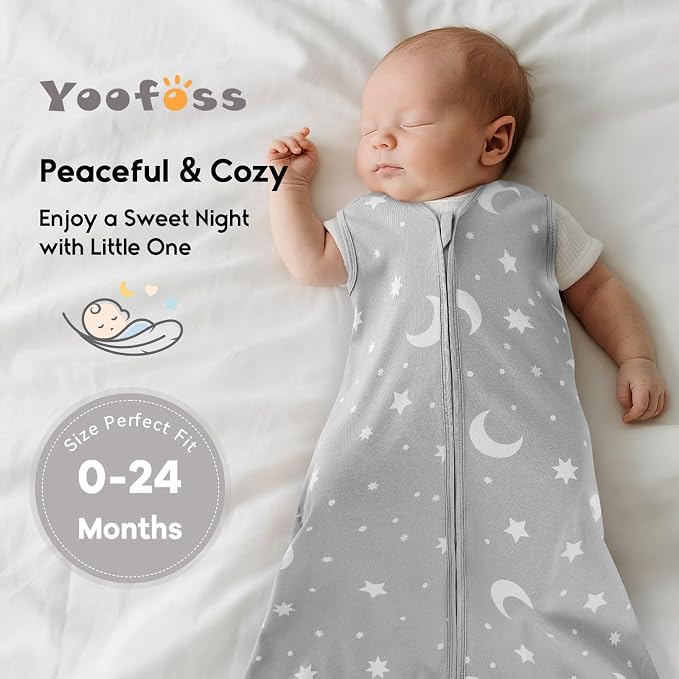Yoofoss Baby Sleep Sack 12-18 Months 0.5 Tog Wearable Blanket - Image 6