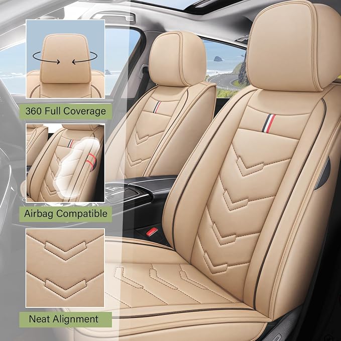 Leather Car Seat Covers Fit for LR Defender 2020-2025, 5 Seater Waterproof and - Image 2