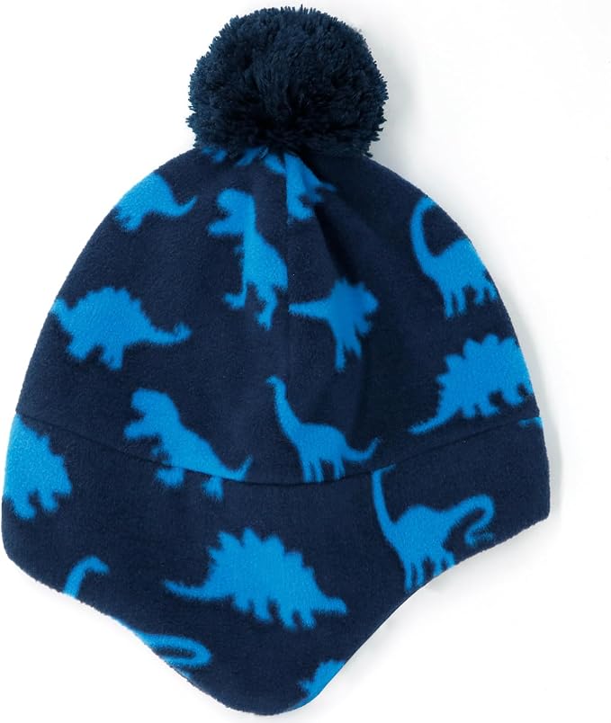 Duoyeree Kids Beanie Hat for Boys Girls Pom-pom Kint Hats Cozy Lining Winter - Image 3