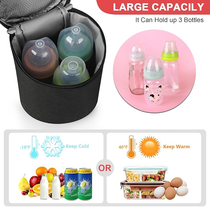 Accmor Breastmilk Cooler Bag, Insulated Baby Bottle Cooler Tote Bags - Image 2