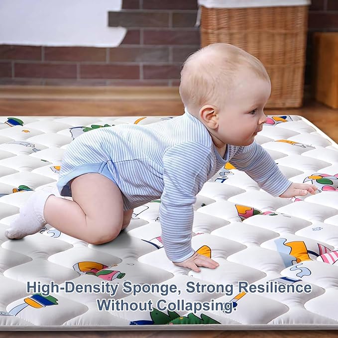 Baby Play Mat - 6ft X 4ft, Premium Thicker Foam One-Piece Crawling Mat - Image 4
