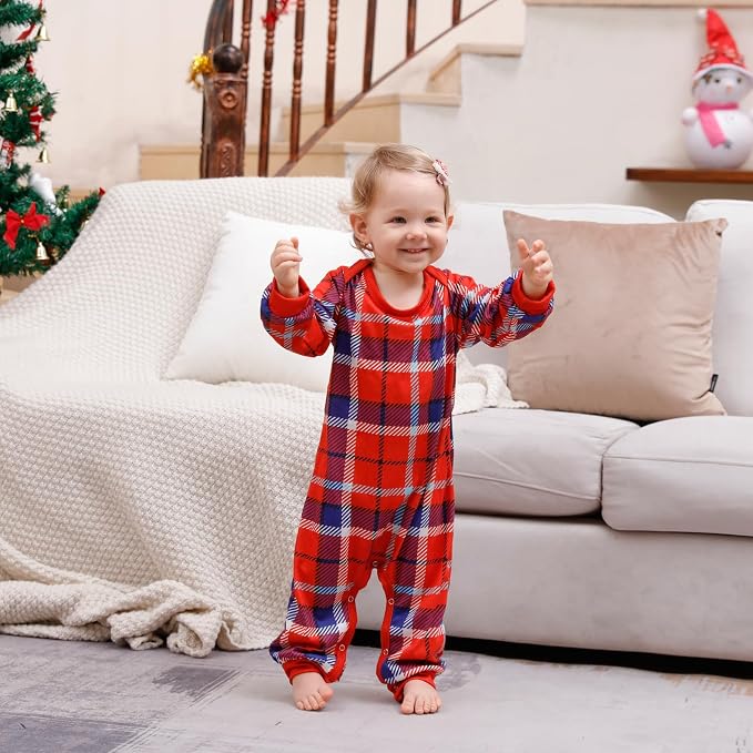 Awoscut Christmas Family Matching Pajamas Christmas Pjs Holiday Nightwear - Image 7