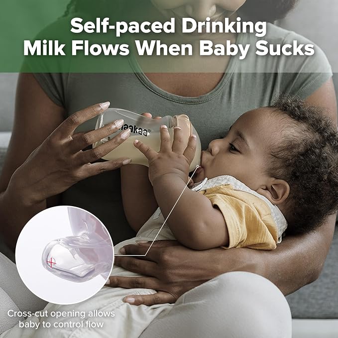haakaa Gen.3 Natural Glass Baby Bottle Wide Neck Anti-Colic Variable Flow Nipple - Image 2