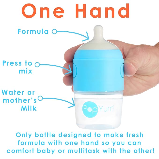 PopYum Blue Formula Making Baby Bottle Starter Set, 2X 5oz Bottles - Image 3