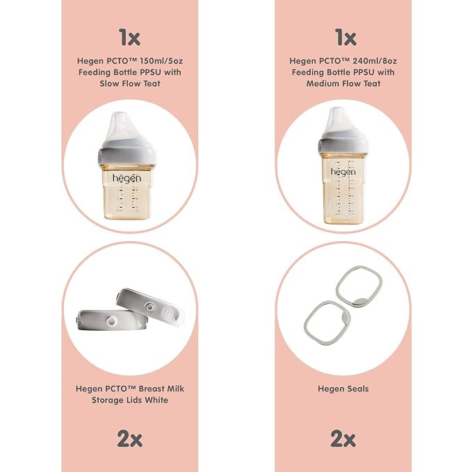 hegen Newborn Baby Bottle Basic Starter Kit- PPSU Bottle - Image 2