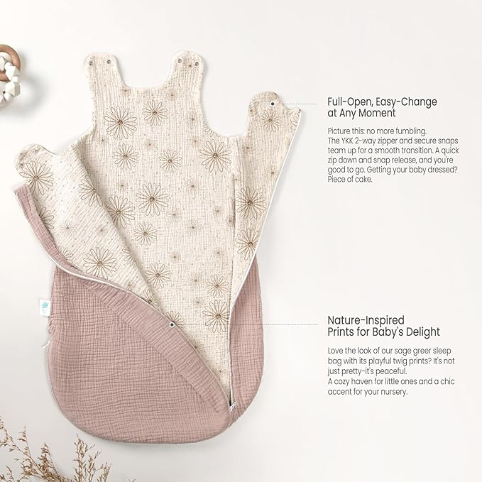 lulumoon Sleep Sack Muslin for Baby: Cotton Wearable Blanket for 15-24 Months - Image 4