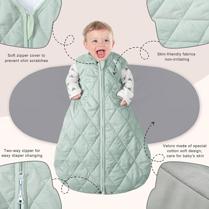 Newborn Sleep Sack Baby Swaddle, 3-Way Adjustable Wearable Blanket, Swaddling - Image 7