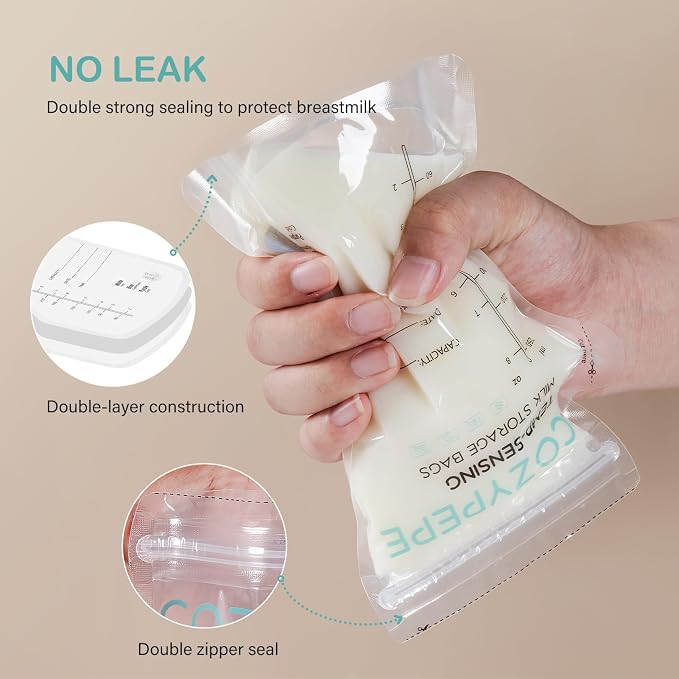 100 Pcs Breastmilk Storage Bags, 8Oz Breast Milk Storing Bag - Image 3