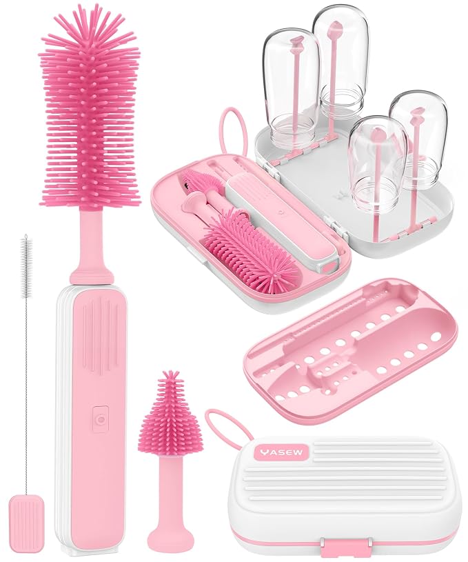 Electric Baby Bottle Brush Cleaner, Baby Travel Bottle Cleaner Kit- 2000mAh by yasew