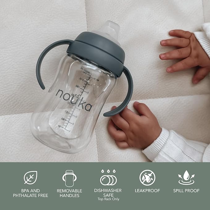 nouka Soft Spout Tritan Sippy Cup | Leak Proof and Easy Grip | Removable - Image 3