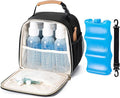 Baby Bottle Cooler Bag with Ice Pack, Breastmilk Cooler Bag Fits 6 Baby Bottle by BABEYER