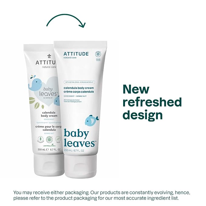 ATTITUDE Body Cream for Baby, EWG Verified, Made - Image 3