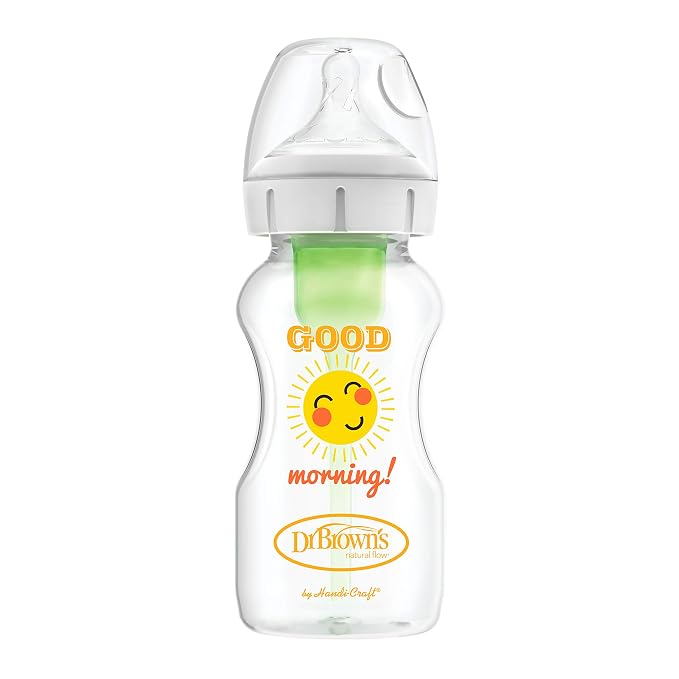 Dr. Brown's Natural Flow Anti-Colic Options+ Wide-Neck Baby Bottles, 9 oz/270 mL - Image 9