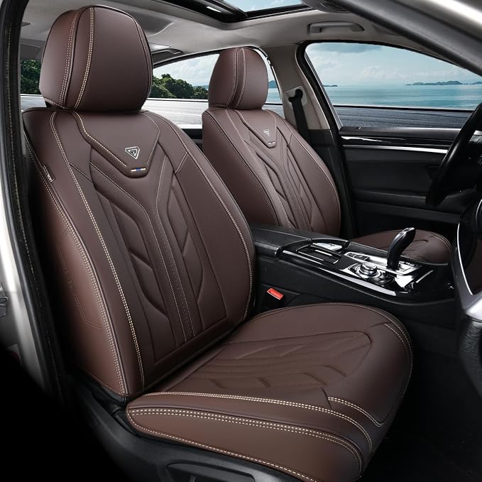 Coverado Car Seat Covers Full Set, Car Seat Protectors Leather Seat Covers - Image 2