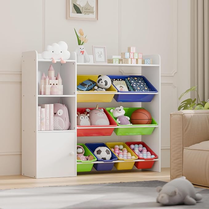 Multicolor Toy Storage Organizer, Toy Organizers and Storage Bins, Toy Storage - Image 4
