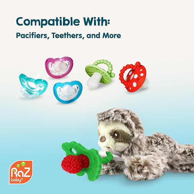 RaZbaby Puppy RaZbuddy w/RaZberry Teething Relief Pacifier – Soothes Sore Gums - Image 9