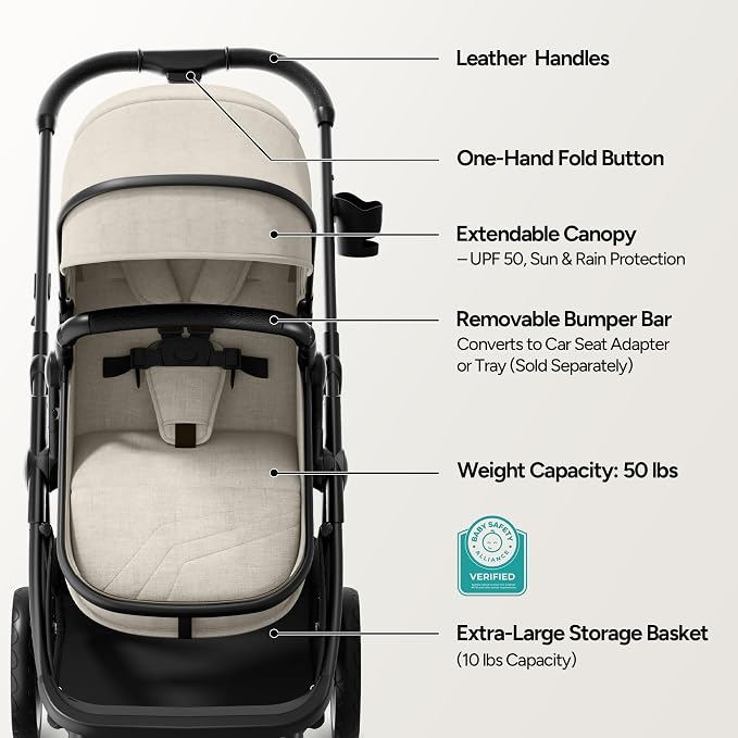 Mompush Wiz 2 in 1 Baby Stroller - Image 6