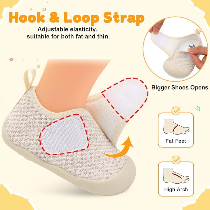 FEETCITY Baby First Walking Shoes Wide Baby Shoes Infant Sneakers Newborn Crib - Image 4