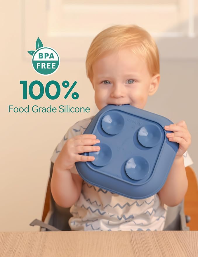 BABELIO Suction Plates for Baby and Toddler, 100% Food Grade Silicone, BPA Free - Image 2
