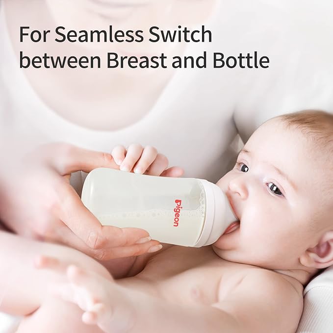 Pigeon PP Nursing Bottle Wide Neck, Anti-Colic, Streamlined Body, Natural Feel - Image 4